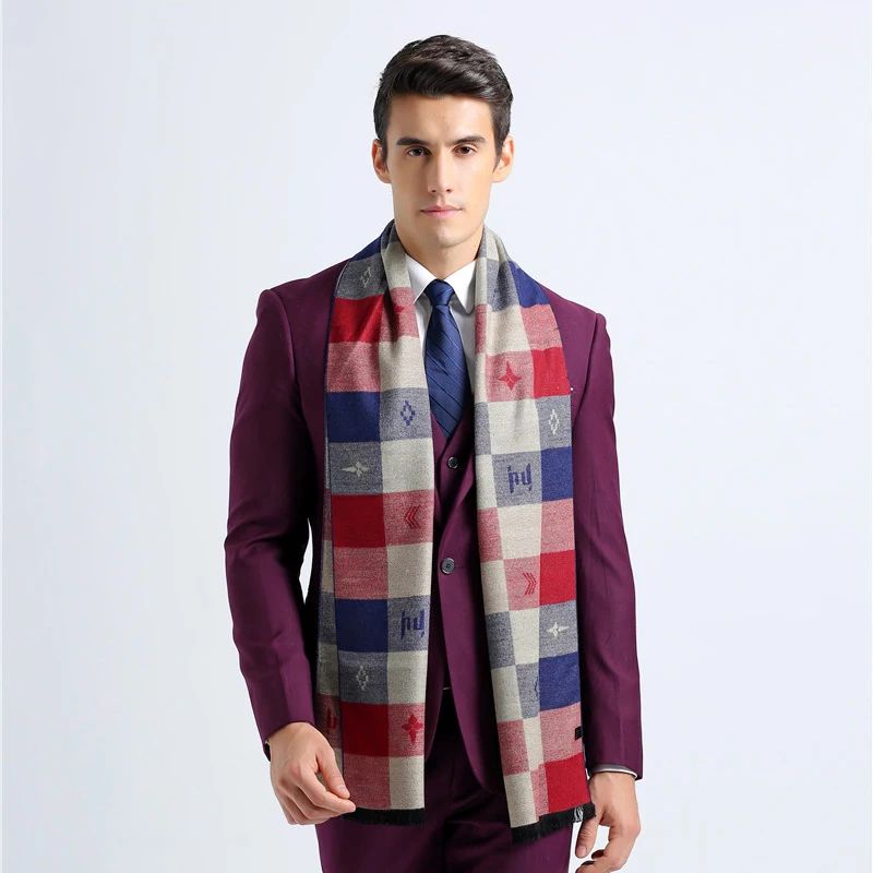 Luxury brand Men scarf winter real cashmere & Artificial wool feeling
