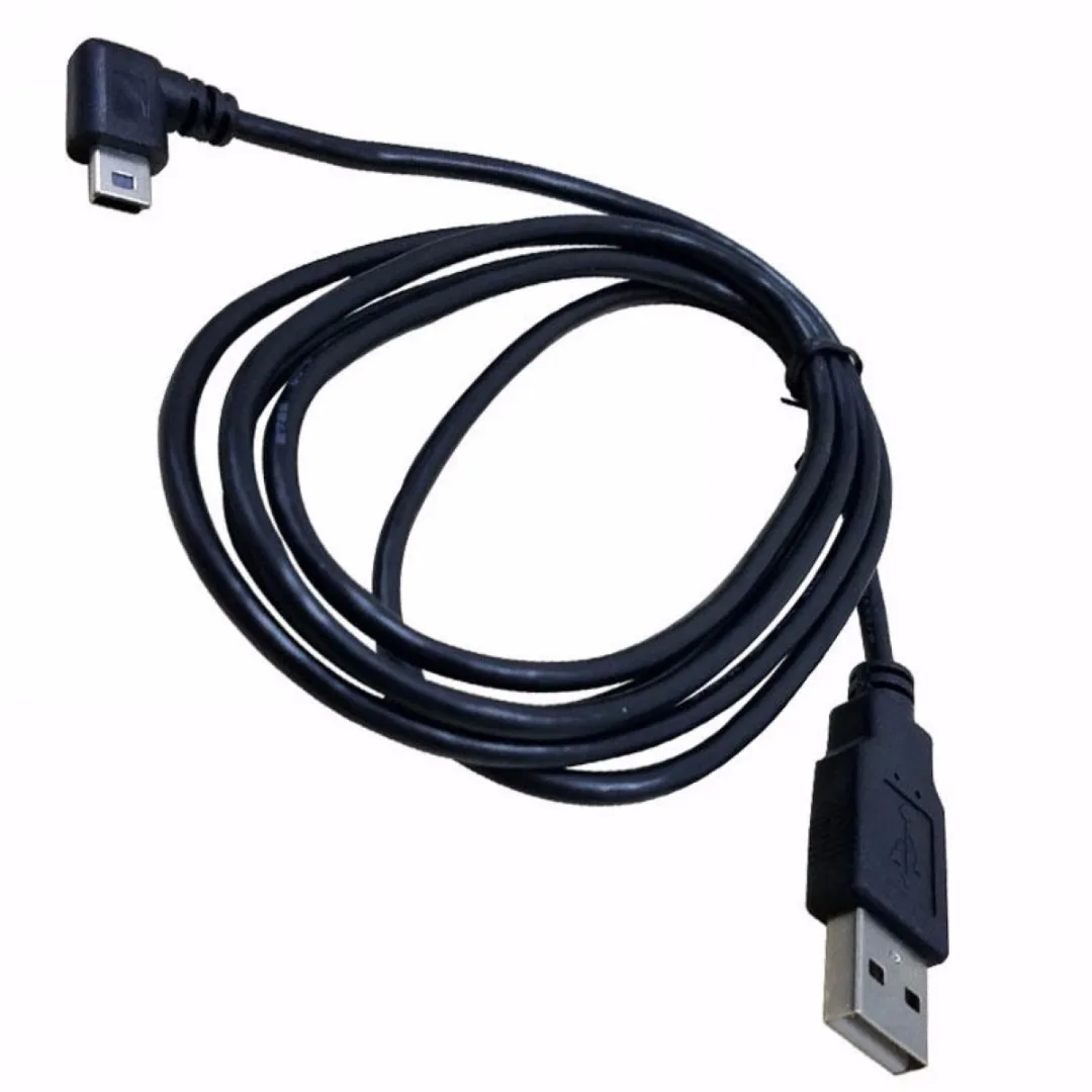 Universal USB 2.0 A Male Plug to Mini 5 Pin Left Angled Plug Data Cable Cord 1.5m/5F 3m/10F  Male Data Digital Cable Accessories