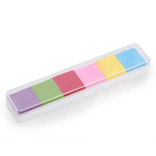 

100% New Light 6 Color Ink Pad Inkpad Rubber Stamp Finger Print Craft Non-Toxic Baby Safe