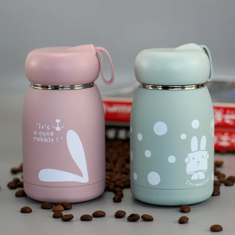 

320ML Thermo Cup Stainless Steel Vacuum Flasks Cartoon Bottle Belly MugThermal Bottle For Water Insulated Tumbler For Animal Cup