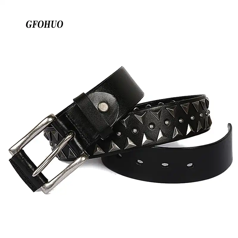 leather rock belts