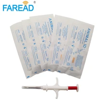 x50pcs RFID 2,12*12 мм FDX-B животное собака кошка ID имплантат стеклянная трубка микрочип шприц для идентификации домашних животных