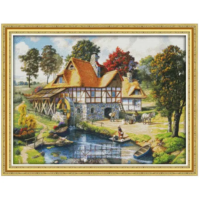 

Mill Patterns Counted Cross Stitch 11CT 14CT Cross Stitch Set Wholesale Cross-stitch Kit Embroidery Needlework home decor