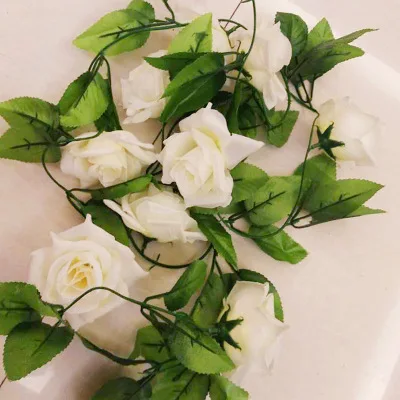 2,3 м Шелковый цветок розы плюща лоза подвесная гирлянда искусственный цветок вечерние украшения для дома, свадьбы, Пасхи