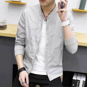 

2020 Summer Jacket Men Sun-protective Clothing Casual Design Solid Quality Slim Fit Brand Clothing New Fashion Men Jacket M-4XL
