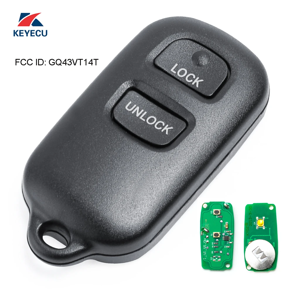 for Toyota Camry Corolla Sienna Solara Replacement Remote Car Key Fob GQ43VT14T