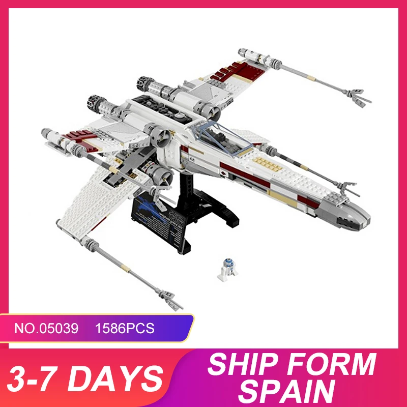 

05039 Star plan Series UCS Rebel Red Five X wing Starfighter Model plane Compatible With lEGOSet 10240 Building Bricks Toys