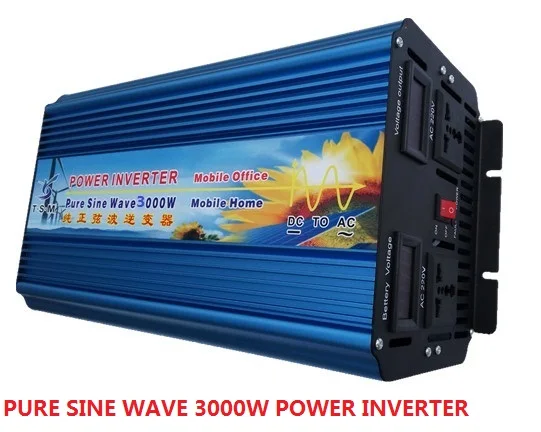

New arrival Pure Sine Wave Inverter 3000W peak 6000W 24V DC To 110/220V AC 3000Watt