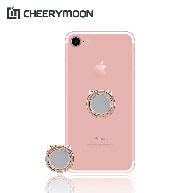 CHEERYMOON Old Catney Series Mirror Universal Mobile Phone Ring Stand Metal Finger Grip For iPhone Samsung Magnetic Holder