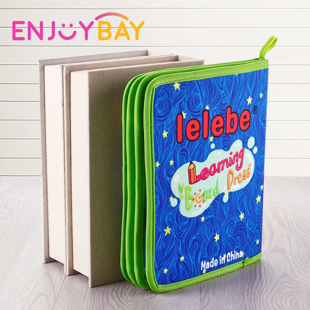 Enjoybay Baby Dress Teaching Book Toy Zipper Snap Buckle Laces Knots Wearing Boards Book Early Educational Teaching Toys for Kid Enjoybay Baby Dress Teaching Book Toy Zipper Snap Buckle Laces Knots Wearing Boards Book Early Educational Teaching Toys for Kid
