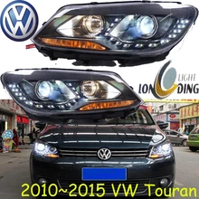 Touran headlight,2011~2015(Fit for LHD,RHD need add 200USD),Free ship!Touran fog light,2ps/se+2pcs Aozoom Ballast,touareg,Touran
