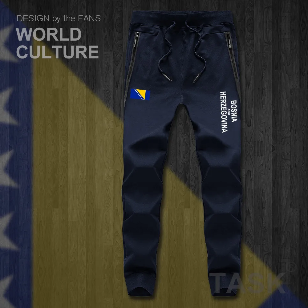 البوسنة و الهرسك BIH البوسنية Herzegovinian رجل السراويل بذلة sweatpants المسار العرق اللياقة البدنية الصوف الأمة طماق جديد