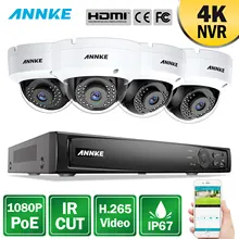 ANNKE 8CH 1080P Ultra HD POE Network Video Security System 8MP H.265 NVR With 4PCS 2MP 30m Night Vision Weatherproof IP Camera ANNKE 8CH 1080P Ultra HD POE Network Video Security System 8MP H.265 NVR With 4PCS 2MP 30m Night Vision Weatherproof IP Camera