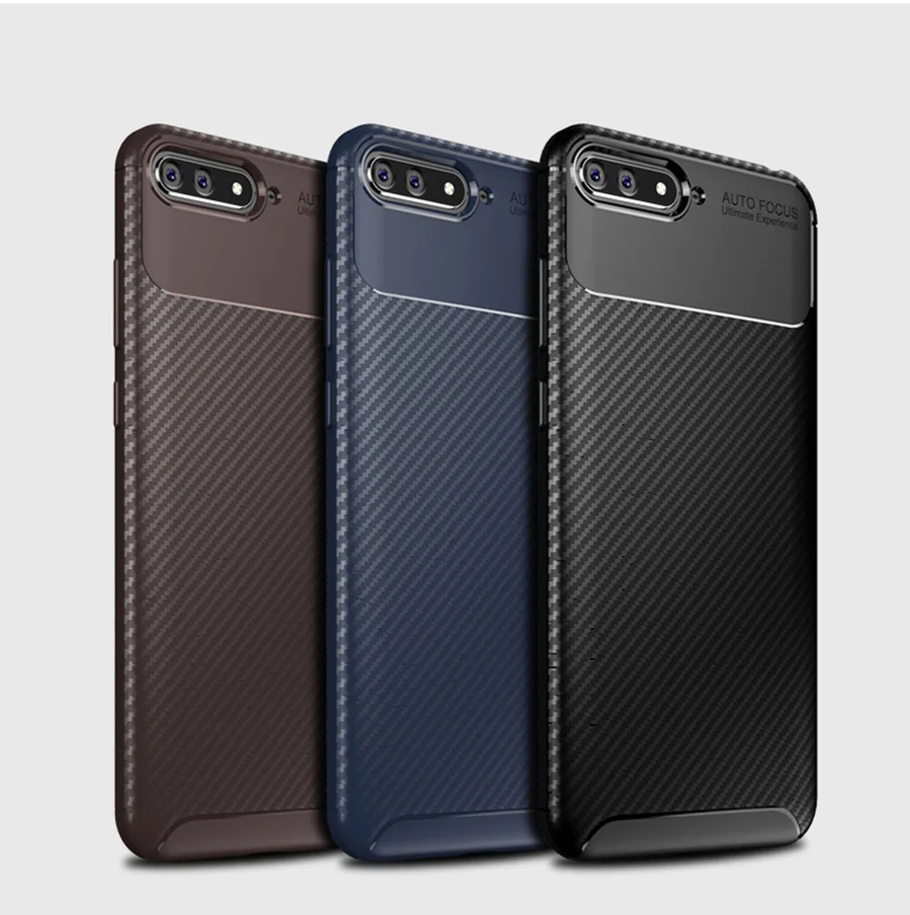 Матовый чехол для Huawei Y6 2018 Мягкая силиконовая Противоударная крышка