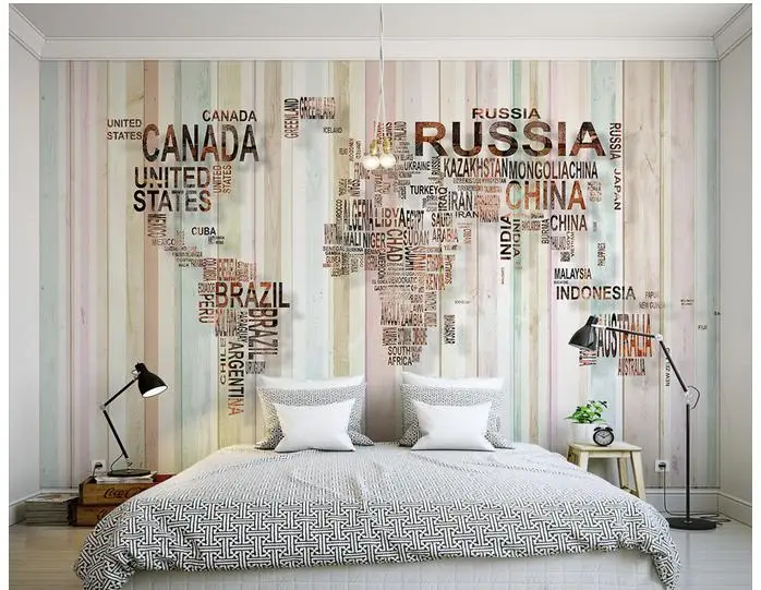 

Customized 3d photo wallpaper 3d wall murals wallpaper Personality nostalgic world map background wall 3d living room wallpaper