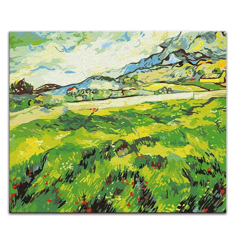 Картина «сделай сам» по номерам картины Винсента Ван Гога «Звездная ночь» Абстрактные Художественные картины с цветами - Цвет: 6342