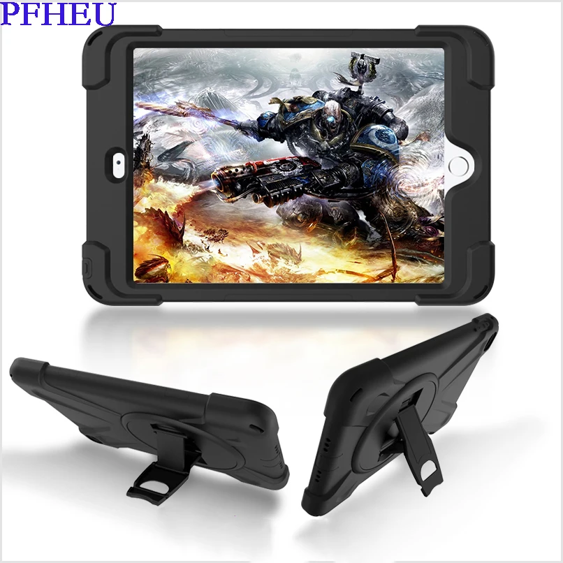 

PFHEU For Apple iPad Mini 4 Defender Case Heavy Duty Rugged Hybrid Full Body Protective Cover Kickstand for iPad mini4 Case