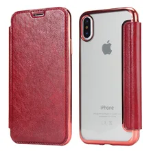 YISAHNGOU Роскошный кожаный чехол-книжка с откидной крышкой и подставкой для карт, прозрачный чехол из ТПУ и силикона для iPhone XR XS MAX X 10 8 7 5 5S 6 6S Plus