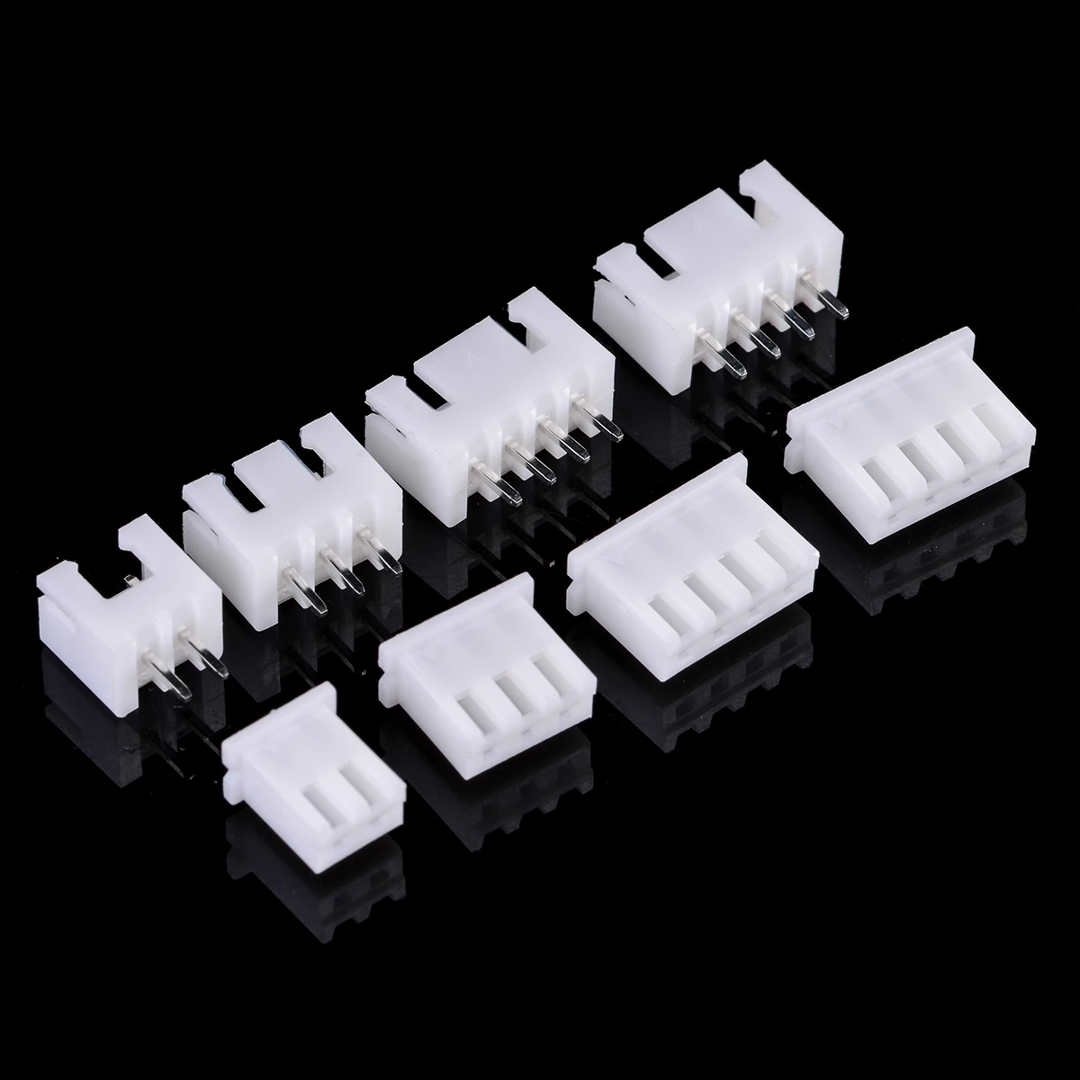 50 Set New 2.54mm Pitch Terminal Housing Pin Header Electrical Wire Connectors 2p 3p 4 pin