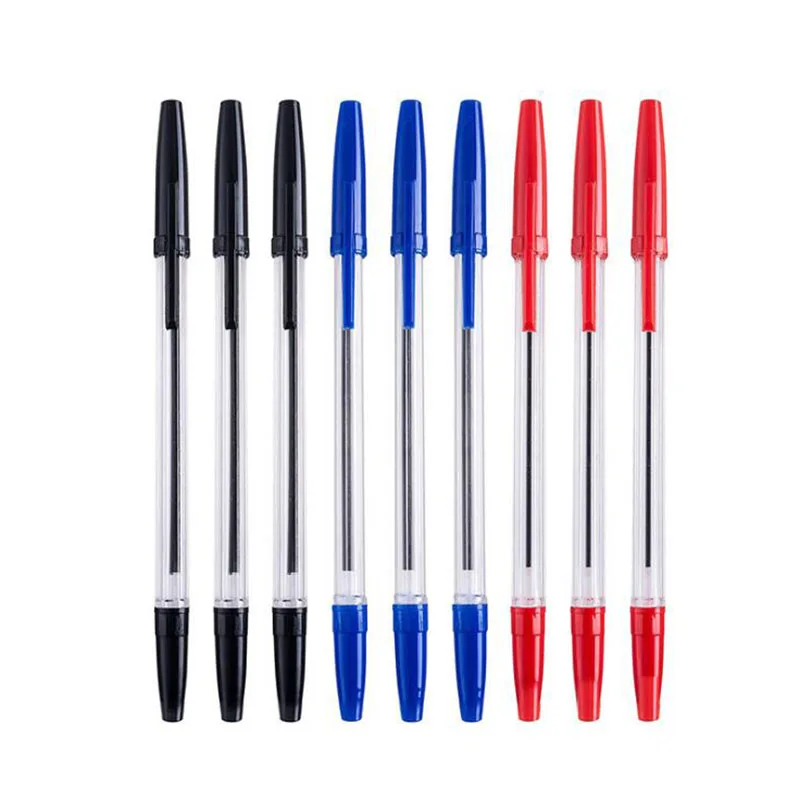 Wholesale 10 Pcs/lot Bullet Plastic Ballpoint Pen 0.7mm Ball Point Pen Blue Red Black Ink Material Office School Supplies Gift цена Wholesale 10 Pcs/lot Bullet Plastic Ballpoint Pen 0.7mm Ball Point Pen Blue Red Black Ink Material Office School Supplies Gift цены онлайн