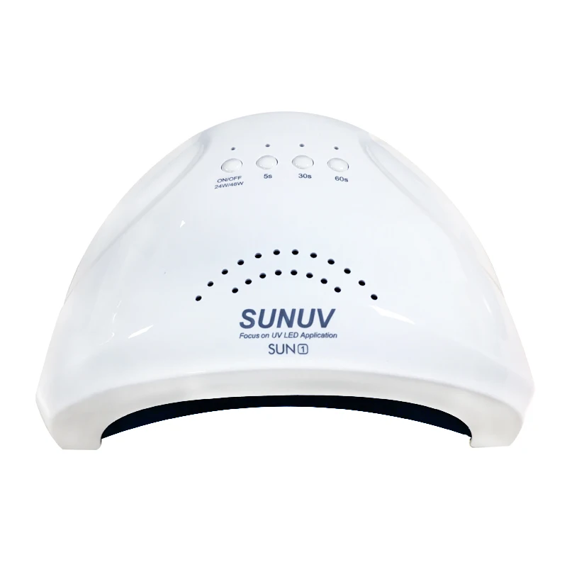 SUNone 24/48 Вт УФ лампа Светодиодная для сушки ногтей белый и двойной свет 5S 30S 60S