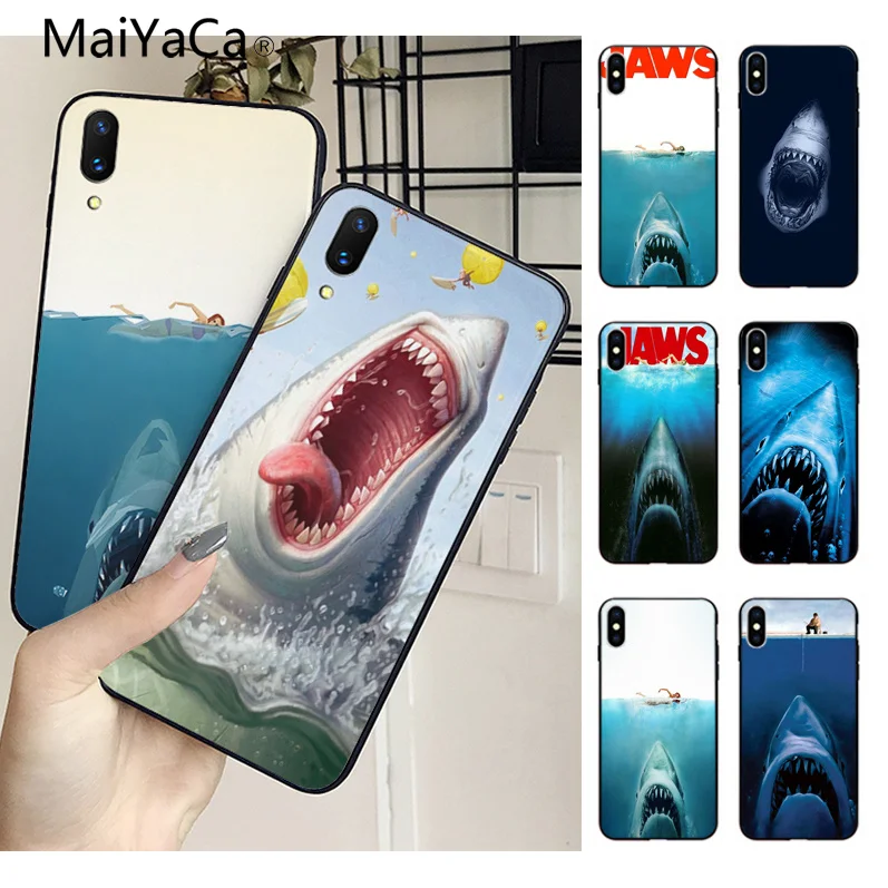 Мягкий силиконовый чехол MaiYaCa Happy Jaws для iphone 5 5s SE 6s 6plus 7 8plus 8 X XS XR XSMAX мягкий из ТПУ |