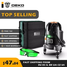 DEKO LL5 Series 5 Line 6 Points зеленый лазерный уровень по горизонтали и вертикали 360 ° интеллектуальная точная регулировка