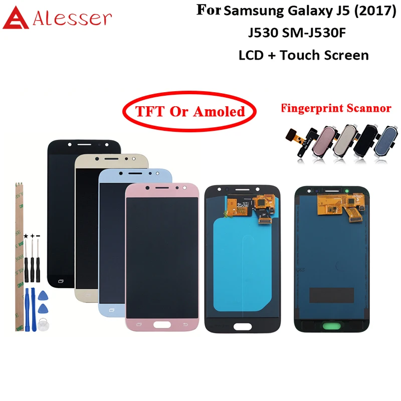 

Alesser For Samsung Galaxy J5 2017 J530 SM-J530F LCD Display Touch Screen Amoled with Scanner Brightness Adjust+Tool Replacement