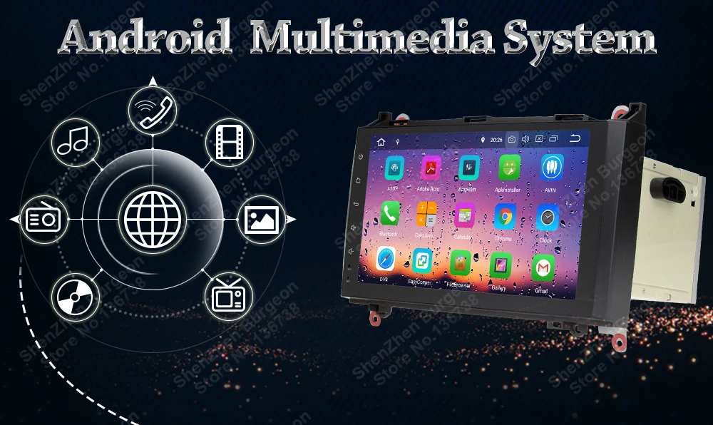 Excellent 9 inch Octa Core Android 8.0 4GB RAM Car DVD Player For Mercedes Benz Sprinter A B Class B200 Vito Viano W906 W469 W245 W169 Car 6