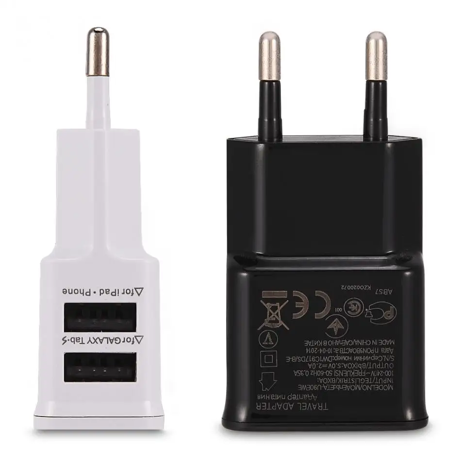 Универсальное портативное зарядное устройство с двумя usb портами 5 В 2 А для