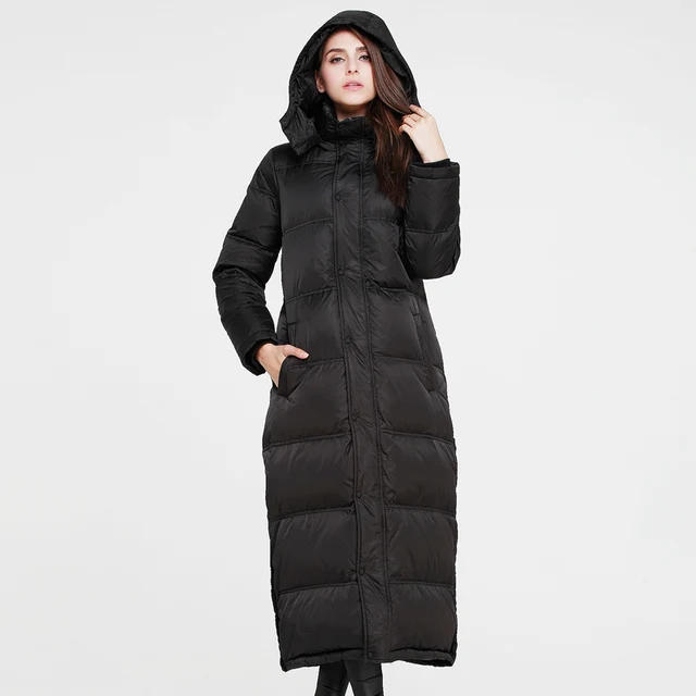 Cheap 2016 new hot winter Thicken Warm woman White Goose Down jackets Coats Parkas Outerwear Hooded Extra long Loose printing 3XXXL