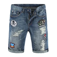 Summer Fashion Men Jeans Shorts Blue Color Superably Brand Ripped Jeans homme Patch Designer Streetwear Hip Hop Jeans Shorts Men Summer Fashion Men Jeans Shorts Blue Color Superably Brand Ripped Jeans homme Patch Designer Streetwear Hip Hop Jeans Shorts Men