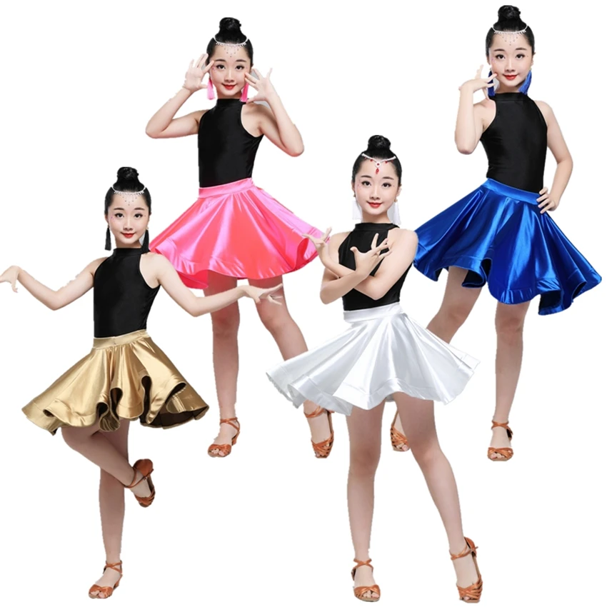 

Girls Latin Dance Dress Salsa Tango Stage Performance Costumes Children Sexy Samba Cha Cha Competition Dancing Clothing