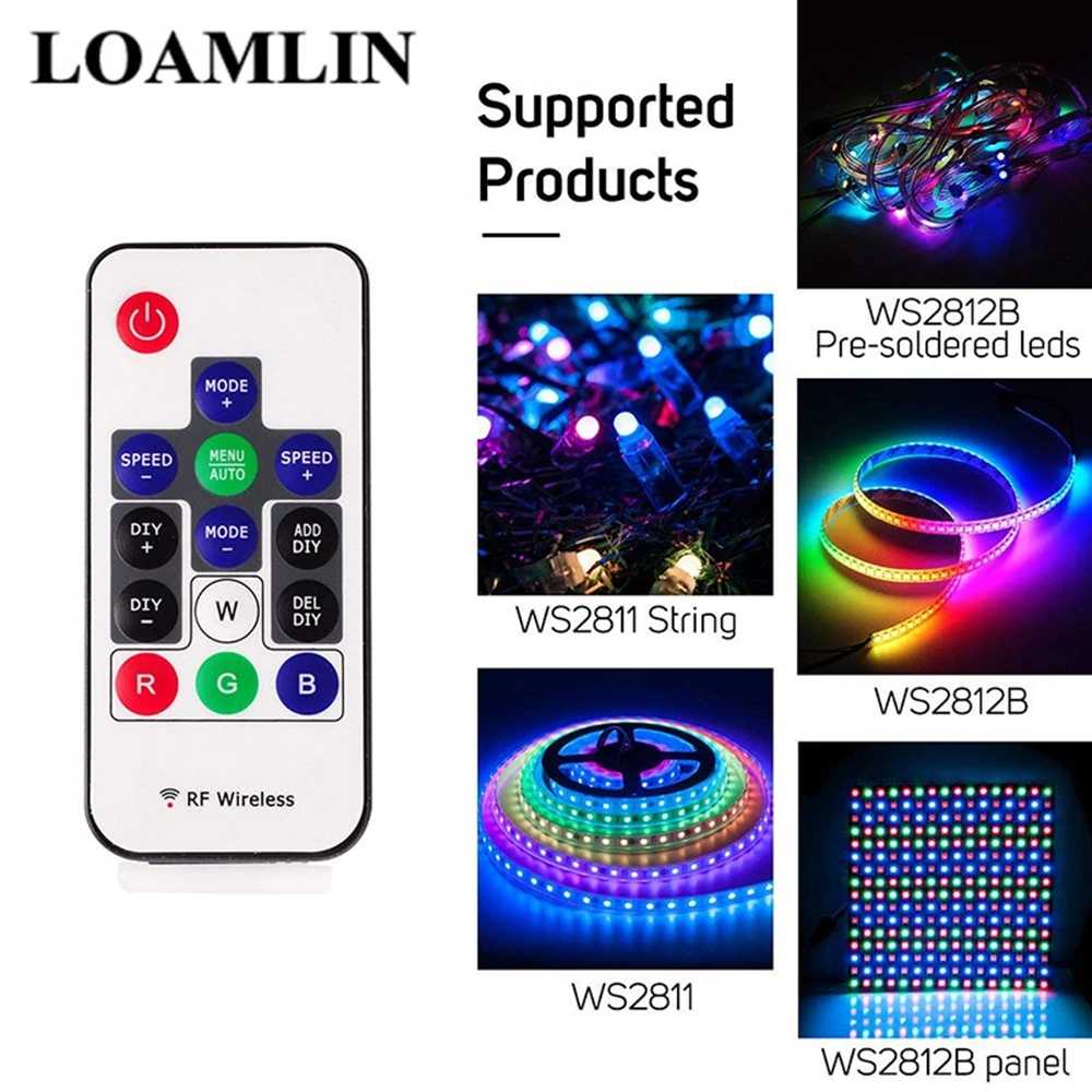 Светодиодный мини пульт дистанционного управления RGB с 14 клавишами клавишный