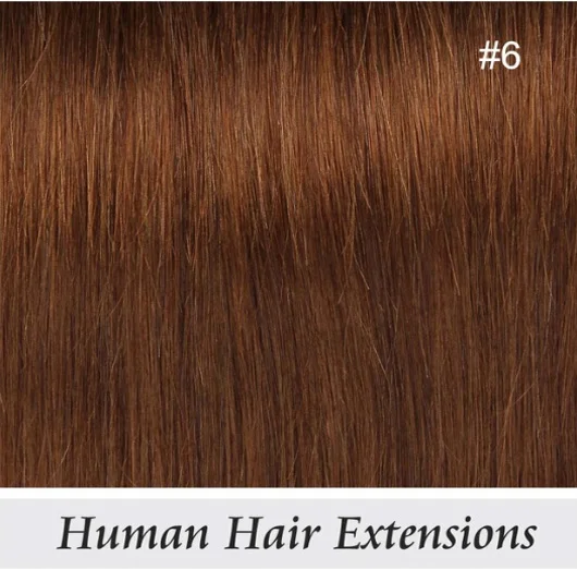 Мода плюс лента в человеческие волосы для наращивания дважды нарисованные Remy человеческие лента для наращивания волос 20 шт./компл. полная голова прямые 16-26 дюймов - Цвет: #6