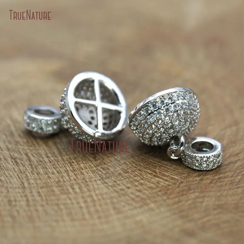 20180108-FC9886- Copper Accessory Cap Clear Cz Micro Pave Silver Finish Bell Shaped Accessory Cap_2