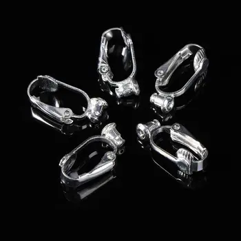 

20 Pcs/set New Earless Ear Clip Accessories Earrings Modified Earring Converter Head U-shaped Adjustable Spiral Ears Clips Witho