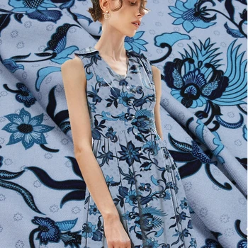 

Blue Charm, Twill Fabric, Soft and Thicker Format Dress Fabric