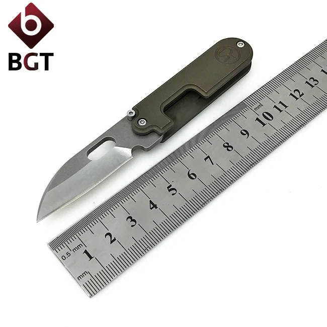 

BGT S35VN Folding Knife Hunting Survival Tactical Portable Combat Key Chain Titanium Pocket Knives Camping Tools Bearing System