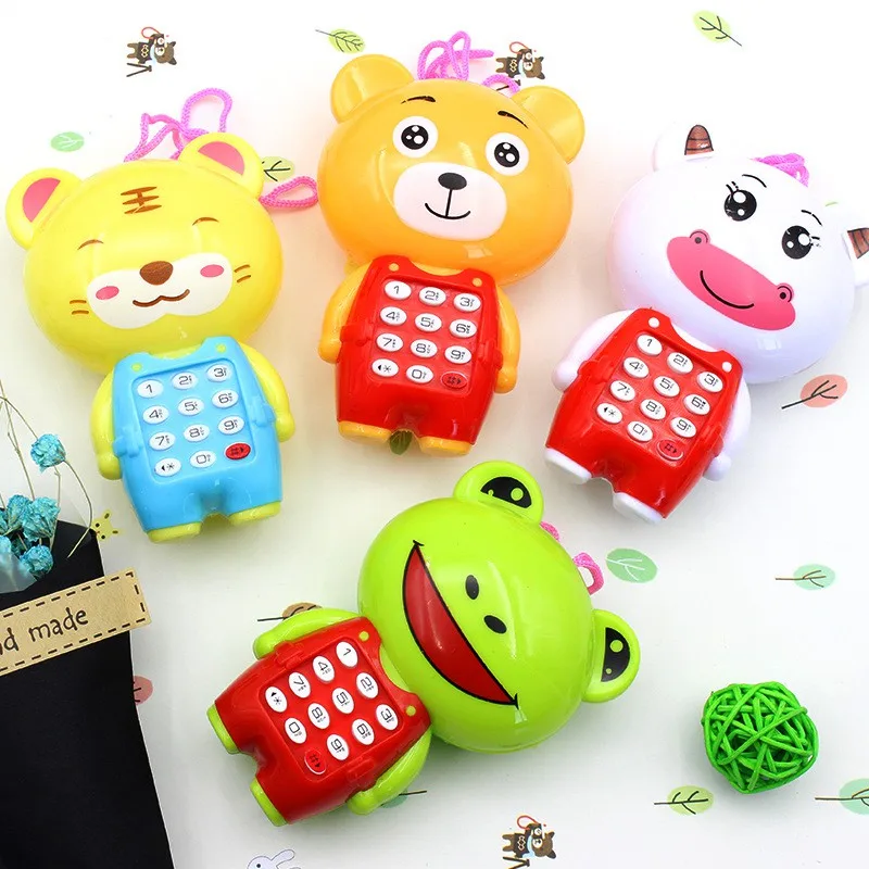 Электронный игрушечный телефон музыкальный мини-Симпатичный детский телефон игрушка раннее образование мобильный телефон с мультяшками