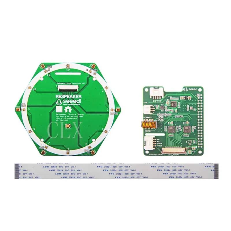 Кольцо Respeaker 6 микрофонный массив плата расширения Комплект для Raspberry pi 0/1/2/3/3B