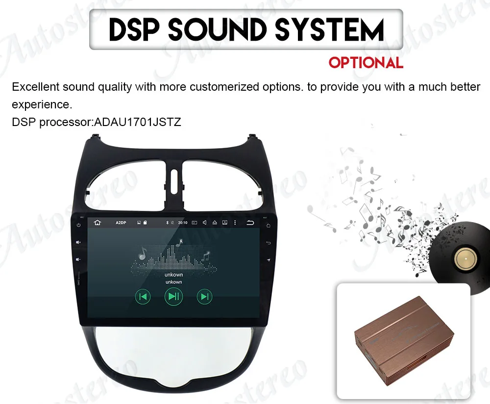 Excellent DSP Android9 PX5/PX6 Car Multimedia player For Peugeot 206 2000-2016 Car stereo auto headunit GPS navigation radio tape recorder 26