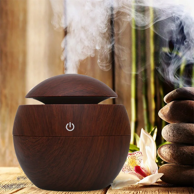 Home USB Aroma Essential Oil Diffuser Ultrasonic Humidifier Air mini Purifier 7 Color Change LED Ni