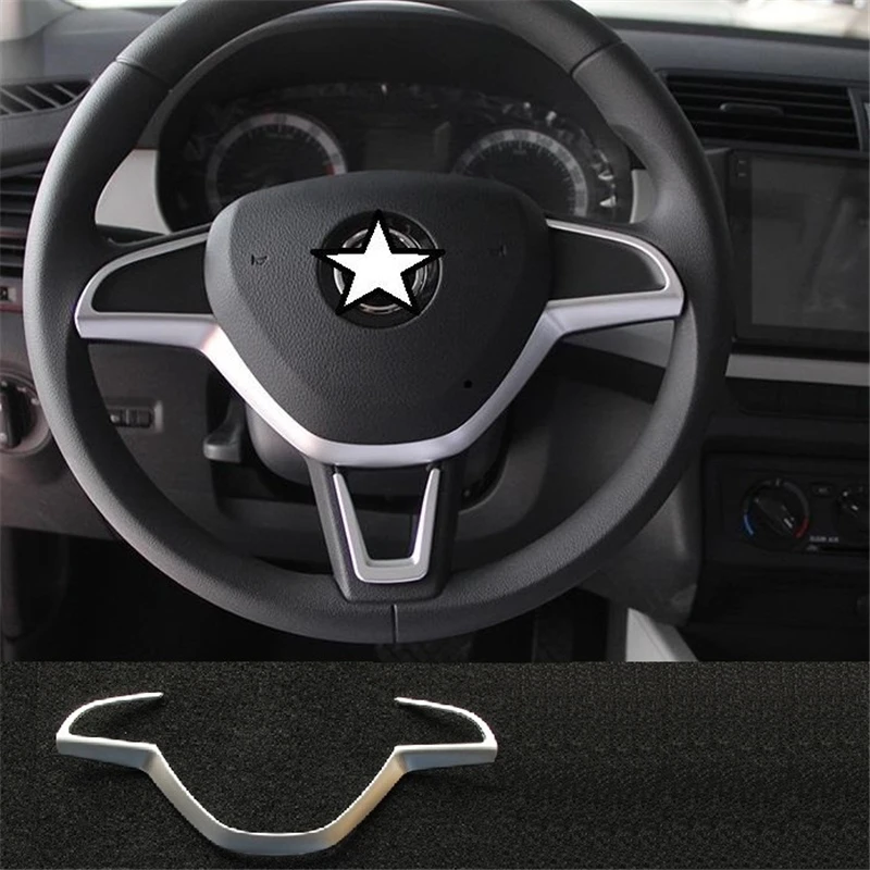 

Air Conditioner Control System Steering Wheel Interior Decorative Chromium Sticker Strip Accessories 18 19 FOR Skoda Spaceback