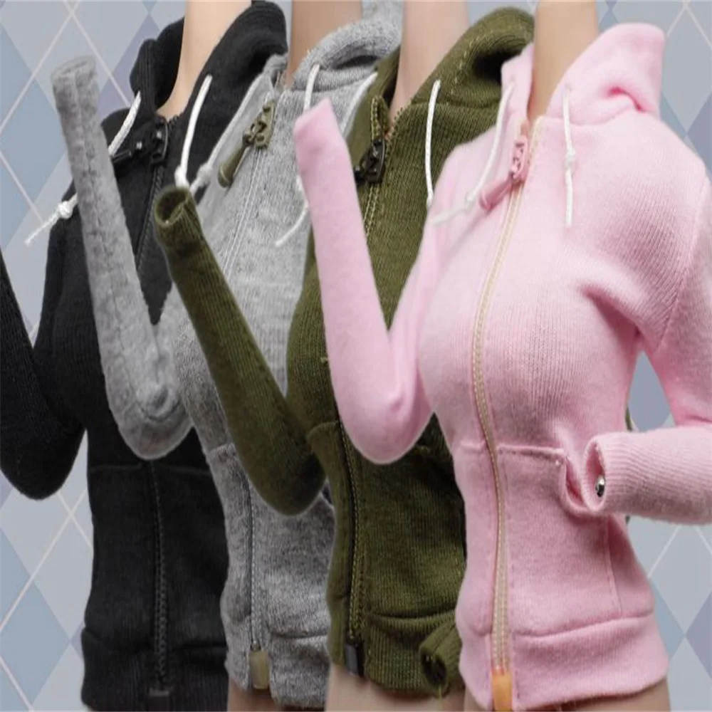 4 цвета 1/6 женский кардиган с капюшоном свитер рубашка пальто комплект одежды для 12 "PH фигурка кукла тело