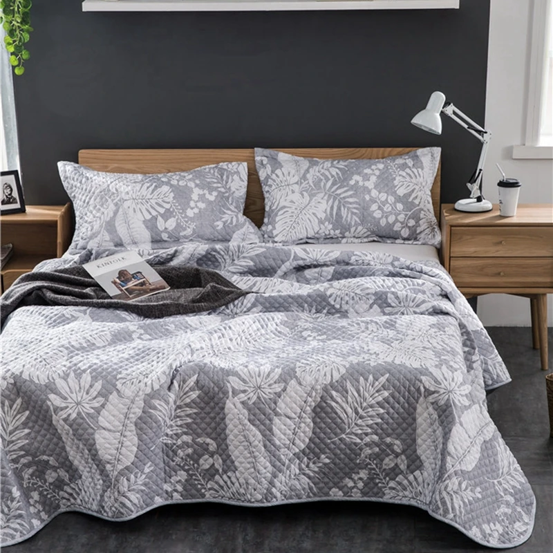 Thick Fashion classics Quilted Bed Spread Soft Coverlet Sets Tatami Mat