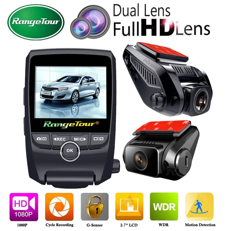 Range Tour Встроенный GPS регистратор X7 с двумя объективами Автомобильный