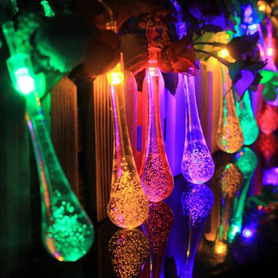 2.2m 20Leds USB LED String Light Waterdrop 8 Mode Twinkle Fairy Light Bulb Lamps Christmas Party Garland Home Decor Lighting (6)