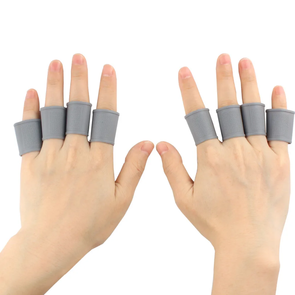 Golf finger toe Silicon Support Sleeve Protector Grip Shallow blue 8pcs/setin Golf Training