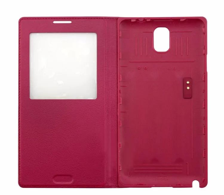 Auto Sleep Wake Flip Cover Smart Touch View Shell With Chip Original Leather Case For Samsung Galaxy Note 3 Note3 N9000 N9005 cute samsung phone case